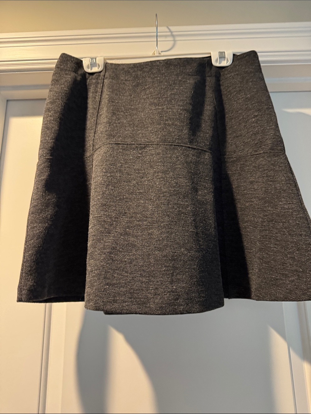 LOFT Charcoal Gray A-Line Skirt